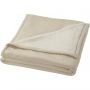 Springwood soft fleece and sherpa plaid blanket, Off-White