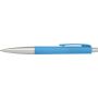 Plastic ballpen with blue ink., light blue