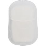 Plastic case with soap sheets Bella, white (9417-02)