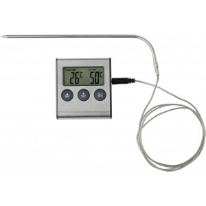 ABS meat thermometer, black/silver (Plastic kitchen equipments)