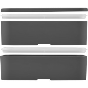 MIYO double layer lunch box, Grey, Grey, Grey (Plastic kitchen equipments)