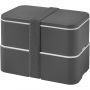 MIYO double layer lunch box, Grey, Grey, Grey