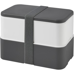 MIYO double layer lunch box, Grey, White, Grey (Plastic kitchen equipments)