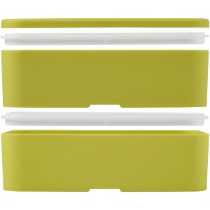 MIYO double layer lunch box, Lime, Lime, White (Plastic kitchen equipments)