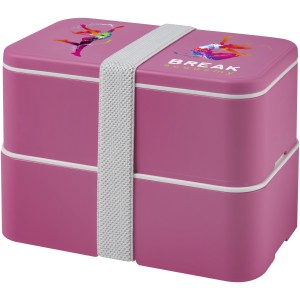 MIYO double layer lunch box, Magenta, Magenta, White (Plastic kitchen equipments)