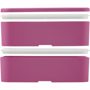 MIYO double layer lunch box, Magenta, Magenta, White (Plastic kitchen equipments)