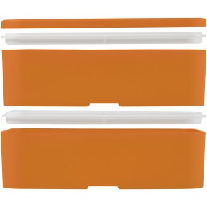 MIYO double layer lunch box, Orange, Orange, White (Plastic kitchen equipments)