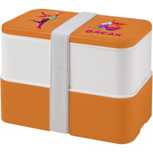 MIYO double layer lunch box, Orange, White, White (Plastic kitchen equipments)