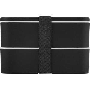 MIYO double layer lunch box, Solid black, Solid black, Solid black (Plastic kitchen equipments)