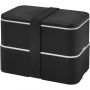 MIYO double layer lunch box, Solid black, Solid black, Solid black