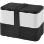 MIYO double layer lunch box, Solid black, White, Solid black