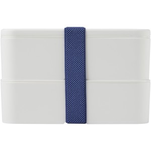 MIYO double layer lunch box, White, White, Blue (Plastic kitchen equipments)