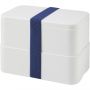 MIYO double layer lunch box, White, White, Blue
