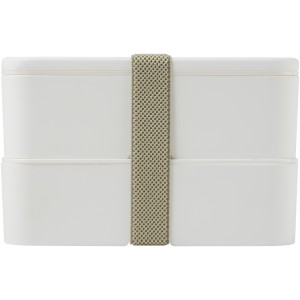MIYO double layer lunch box, White, White, Pebble grey (Plastic kitchen equipments)