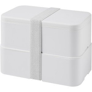 MIYO Pure double layer lunch box, White, White, White (Plastic kitchen equipments)