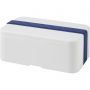 MIYO single layer lunch box, White, Blue