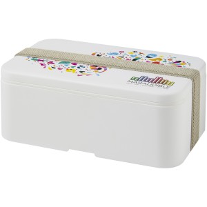 MIYO single layer lunch box, White, Pebble grey (Plastic kitchen equipments)