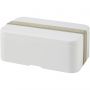 MIYO single layer lunch box, White, Pebble grey