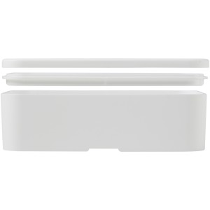 MIYO single layer lunch box, White, Solid black (Plastic kitchen equipments)