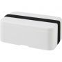 MIYO single layer lunch box, White, Solid black
