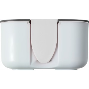 PP and silicone lunchbox Veronica, white (Plastic kitchen equipments)