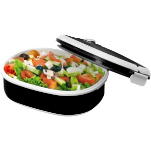 Spiga 750 ml microwave safe lunch box, Black/White (Plastic kitchen equipments)