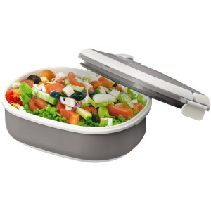Spiga 750 ml microwave safe lunch box, Grey/White (Plastic kitchen equipments)