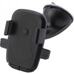 Plastic mobile phone holder Laurine, black (0969-01)