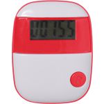 Plastic pedometer with a step counter., red (4453-08)