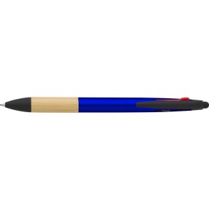 ABS 3 colour ink ballpen Malachi, cobalt blue (Plastic pen)