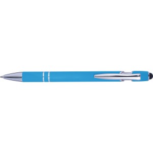Aluminium ballpen Primo, light blue (Plastic pen)