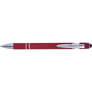 Aluminium ballpen Primo, red (Plastic pen)