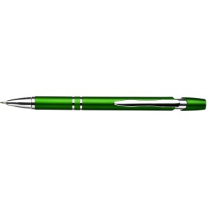 Retractable ballpen, light green (Plastic pen)