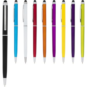 Valeria ABS ballpoint pen with stylus, Orange (Plastic pen)