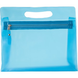 PVC toilet bag Clyde, light blue (Cosmetic bags)