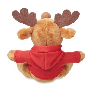 Plush reindeer with hoodie, Red (Games)