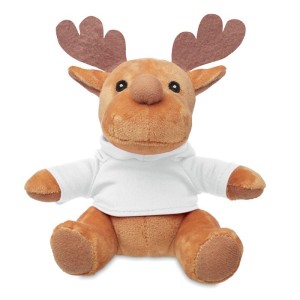 Plush reindeer with hoodie, White (Games)