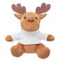 Plush reindeer with hoodie, White