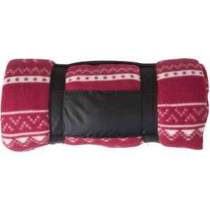 Polar fleece reindeer blanket (180 gr/m2) Jane, red (Blanket)