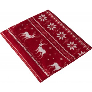 Polar fleece reindeer blanket (180 gr/m2) Jane, red (Blanket)