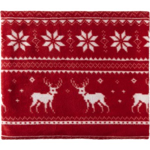 Polar fleece reindeer blanket (180 gr/m2) Jane, red (Blanket)