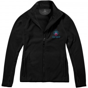 Brossard micro fleece full zip ladies jacket, solid black (Polar pullovers)