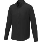 Pollux long sleeve men?s shirt, Solid black (3817890)