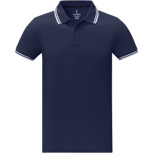 Amarago short sleeve men?s tipping polo, Navy (Polo shirt, 90-100% cotton)