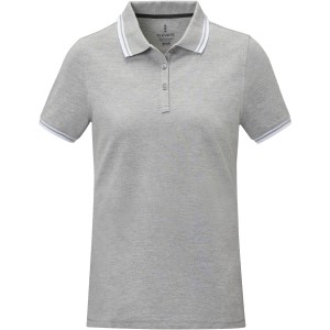 Amarago short sleeve women?s tipping polo, Heather grey (Polo shirt, 90-100% cotton)
