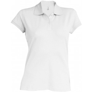 BROOKE - LADIES' SHORT-SLEEVED POLO SHIRT, White (Polo shirt, 90-100% cotton)