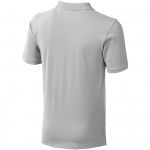 Calgary short sleeve men's polo, Grey melange (Polo shirt, 90-100% cotton)
