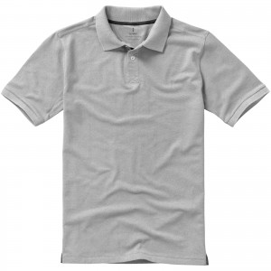 Calgary short sleeve men's polo, Grey melange (Polo shirt, 90-100% cotton)