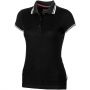 Deuce short sleeve women's polo with tipping, solid black