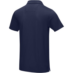 Graphite short sleeve men's GOTS organic polo, Navy (Polo shirt, 90-100% cotton)